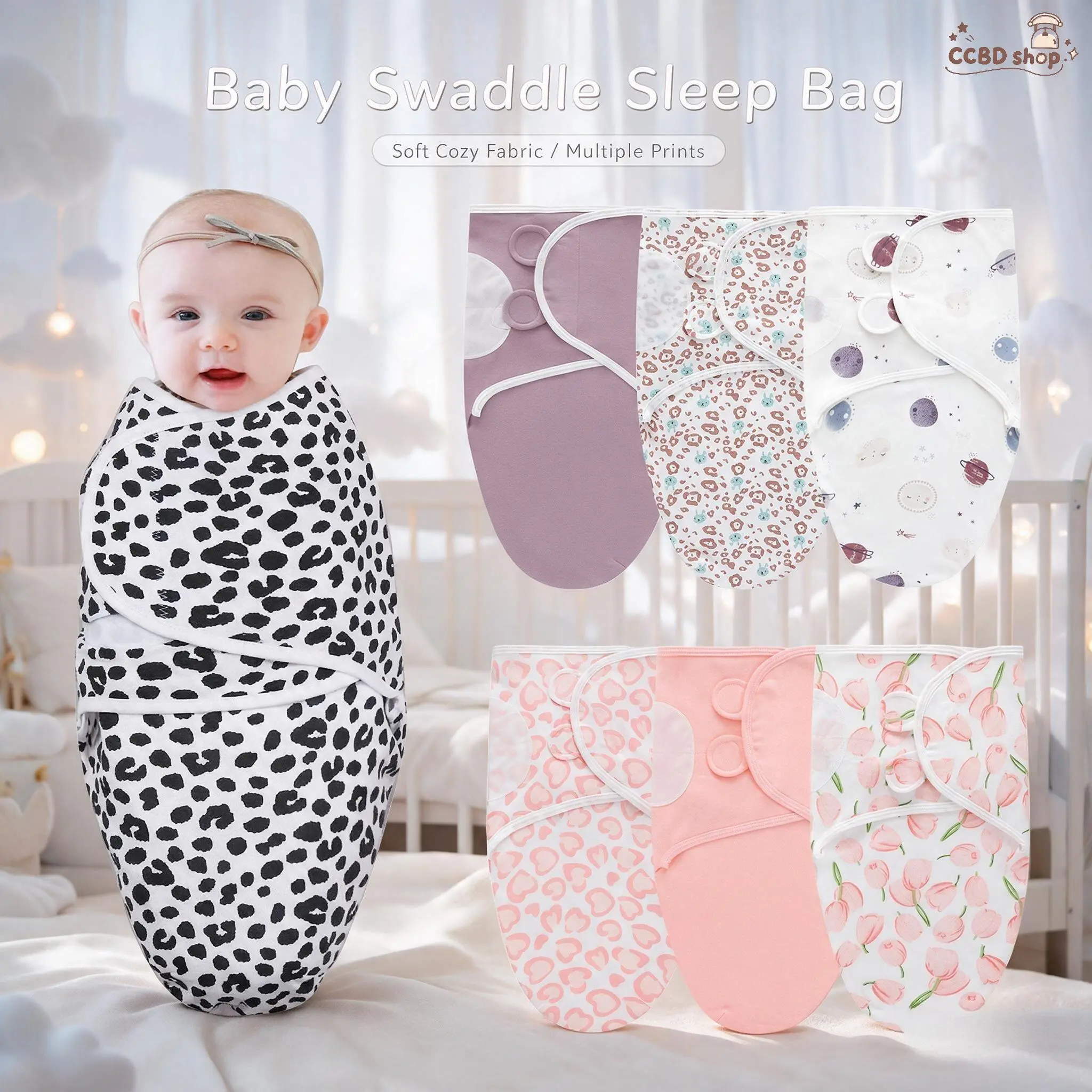 20s Flapper Patterns Jewelry Set - Matching Accessory for 0-6 Months Unisex Infant 100% Cotton Breathable Swaddle Blanket Wrap, Soft Lightweight Sleep Sack Nursery Essential