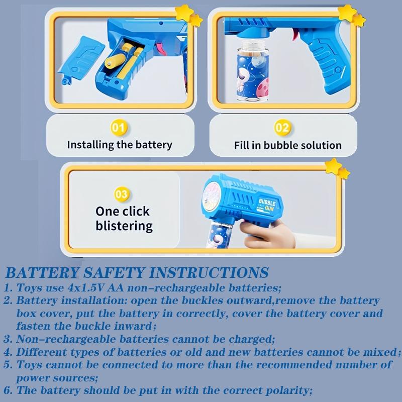 Bubble Machine Toy, Bubble Machine with 50ml Bubble Water, Automatic Handheld Bubble Machine, Outdoor & Indoor Toys, Portable Bubble Machine