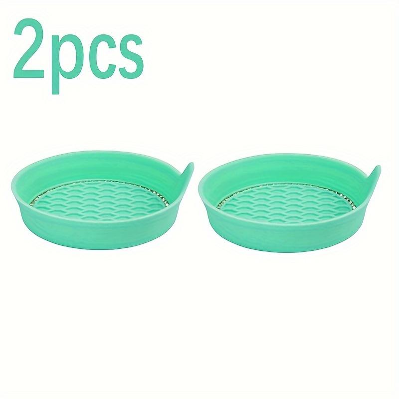 2 Counts Non-Slip Water Cup Pads, Car Coasters with Rhinestone Bling Decoration, Anti-Skid 8 cm Rubber Cup Mat, Car Interior Accessory