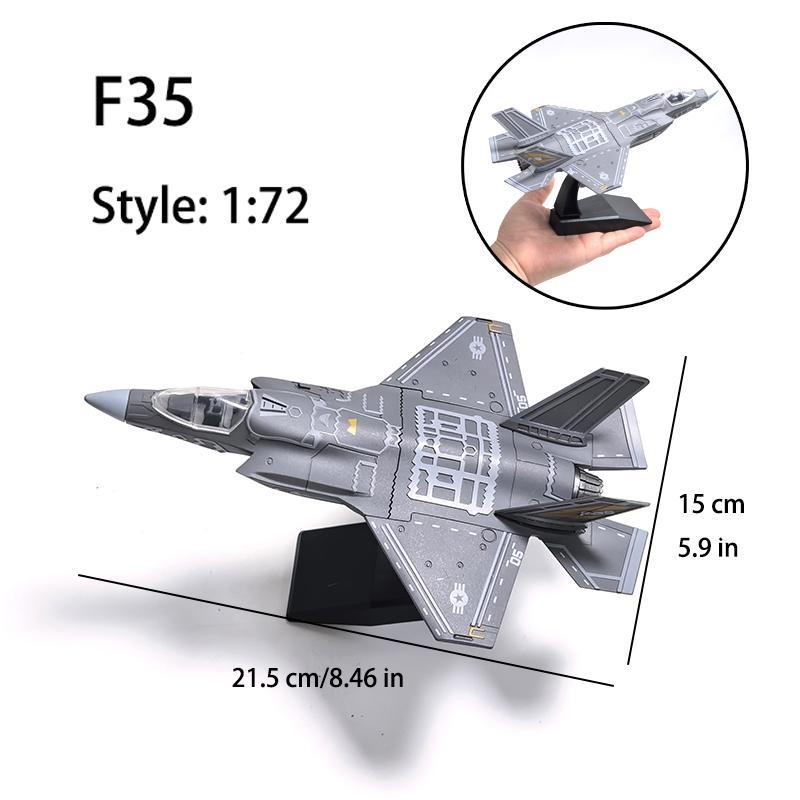 1:72 Scale Fighter Jet Building Blocks, Us F22 F35 B2 Russian Su-35 Su-57 Military Models, Perfect Birthday Gift Toy Collection