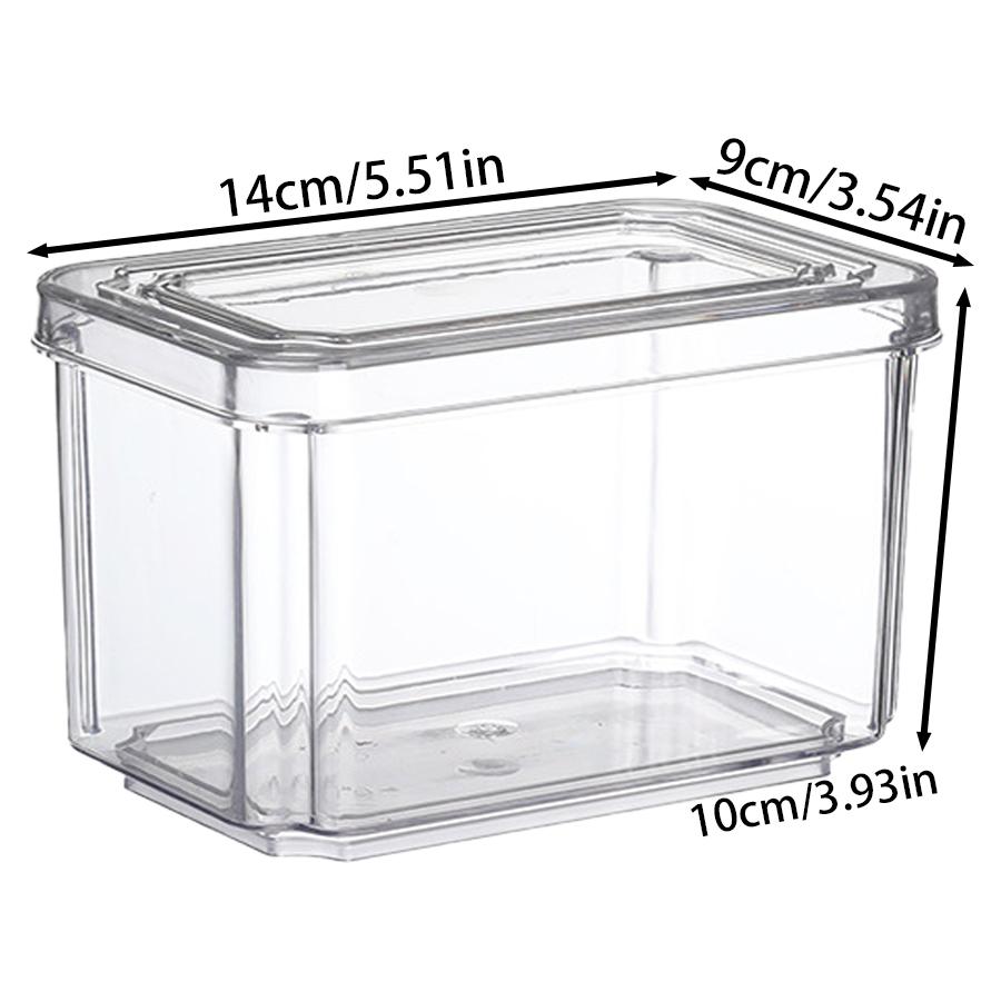 ✨Clear Storage Boxes, Kitchen & Fridge Organizing Must - haves✨ Tired of a messy kitchen/fridge? These stackable clear boxes maximize space, smooth edges. BPA - free, freezer Fridge Storage Organizer