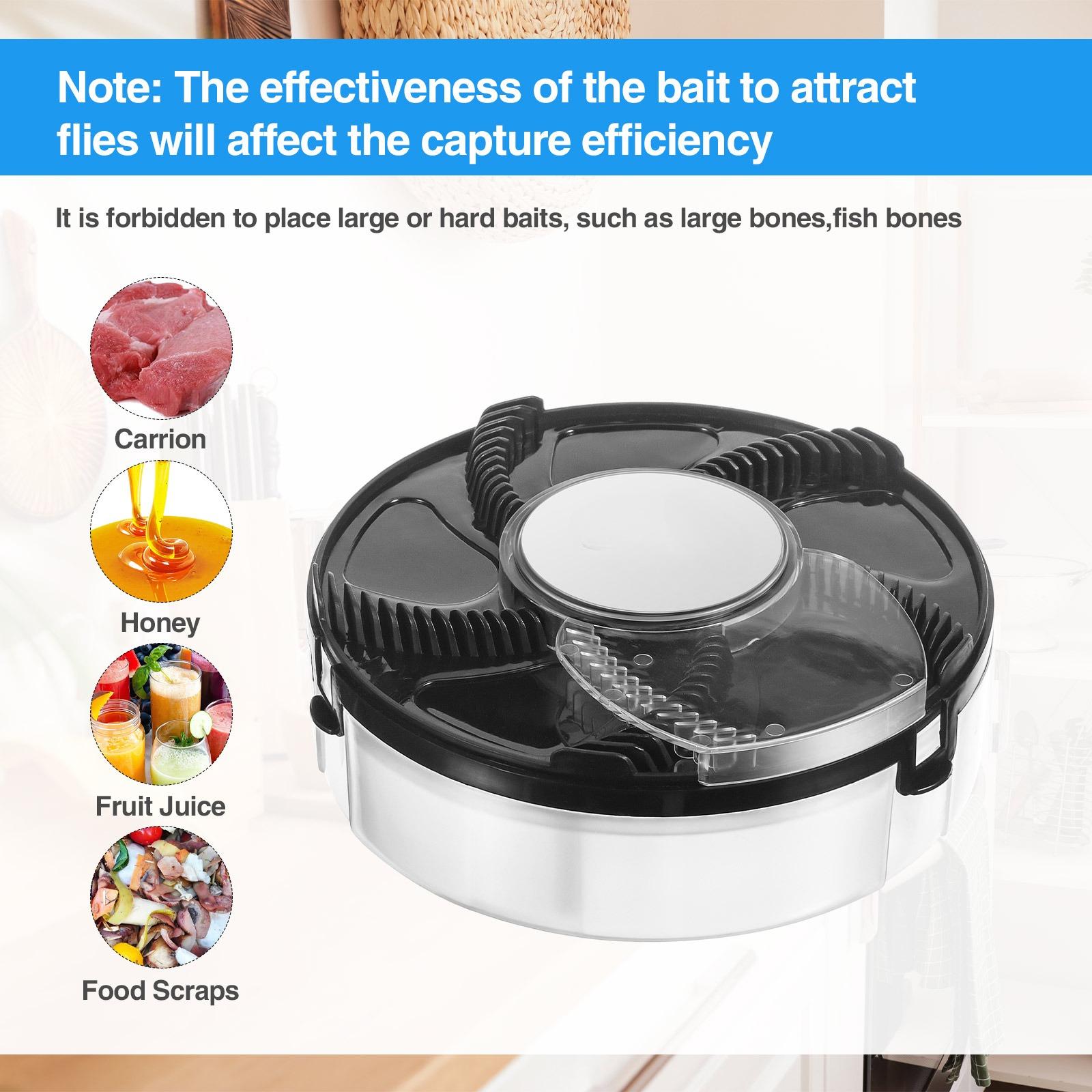 Automatic Electric Fly Trap Indoor Flying Insect Catcher, Efficient Pest Control Tool for Gnats Mosquitoes, Plug-in Bug Repellent Device, Practical Insect Trapper Suitable for Household Rooms, Outdoor Patios and Ranch Farm Daily Insect Removal
