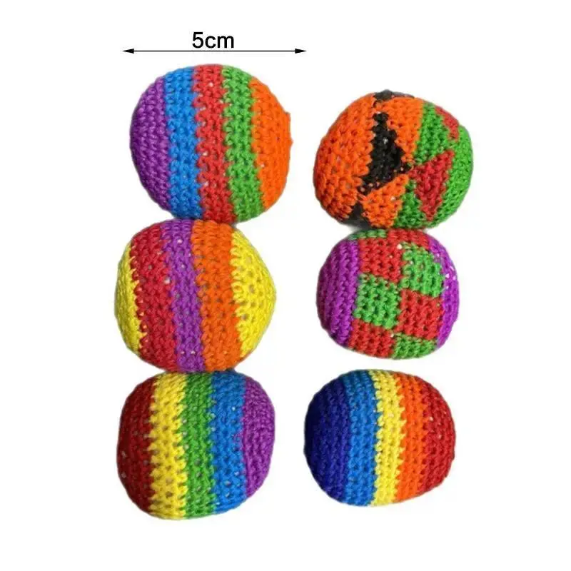 1/3/6/9/12pc Outdoor Soft Handmade Footbag Sacks Juggling Balls Durable for Kids Group Playing Activities