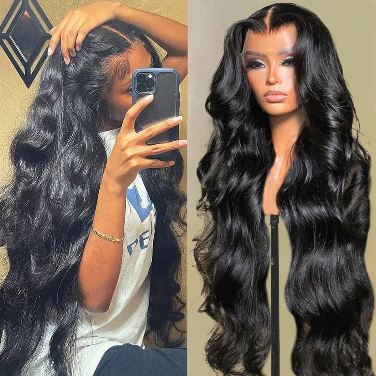 [Hot] TikTokShopBlackFriday Bling Hair Body Wave 13x4 Transparent Lace Front Wigs Human Hair 180% Density 13x6 Transparent Lace Frontal Wigs Brazilian Natural Color For Black Women #NovaTopFinds