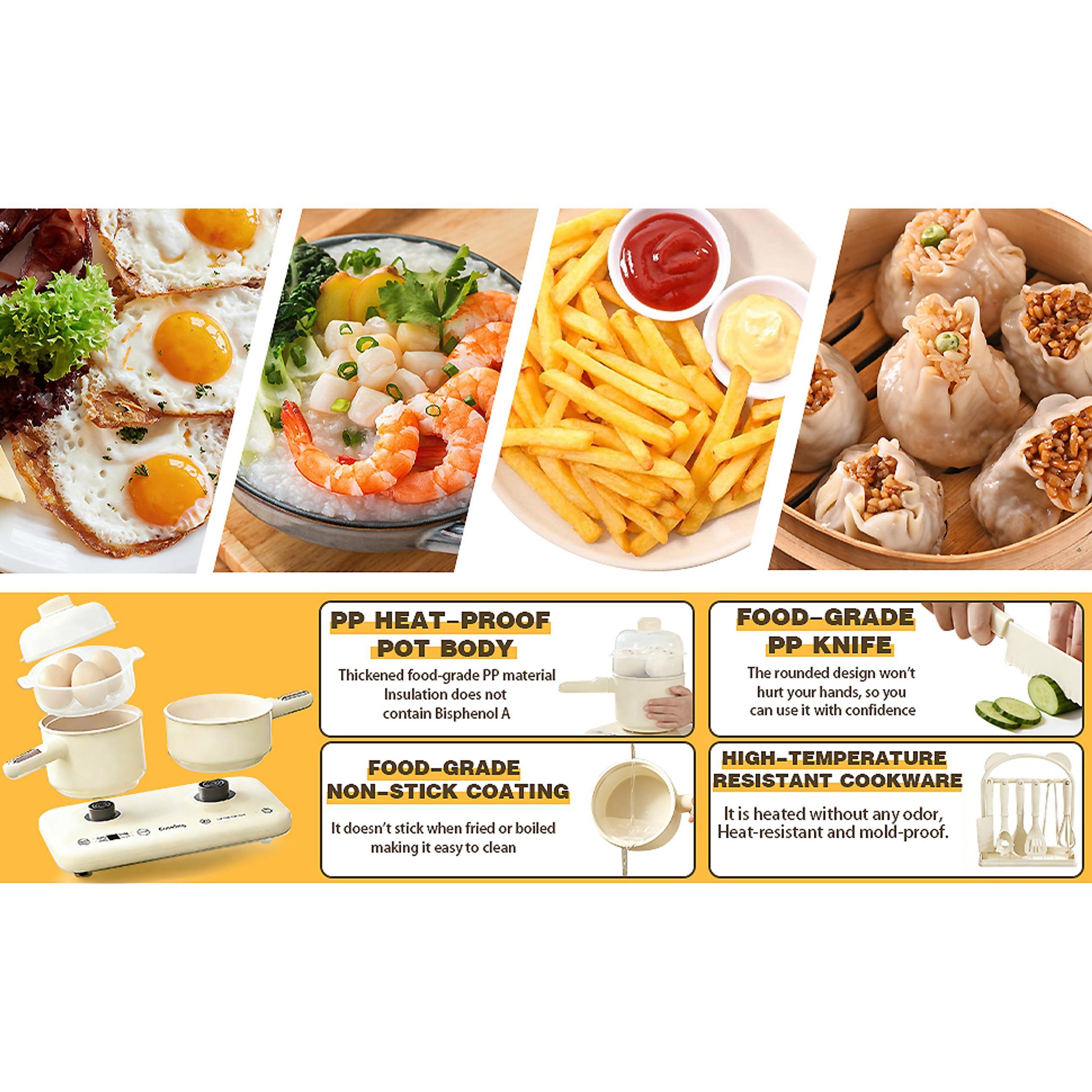 Junior Size Montessori Toys Kitchen Mini-Set, Real Food-Making Kit with Easy Setup, Beige Indoor Play Furniture Junior Size Montessori Toys Kitchen Mini-Set, Real Food-Making Kit with Easy Setup, Beige Indoor Play Furniture