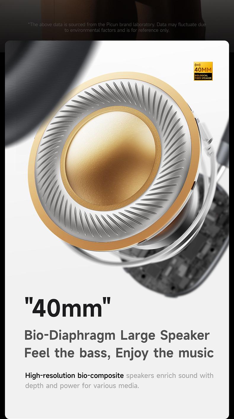 Picun F5 ANC Wireless Headphones, Bluetooth 5.4 Low-Latency, -35dB Noise Cancellation, Electronic Connection, Hi-Fi Audio, Custom EQ, Comfortable for Travel & Work Connection Electronic Headset Picun F5 ANC Wireless Headphones, Bluetooth 5.4 Low-Latency, -35dB Noise Cancellation, Electronic Connection, Hi-Fi Audio, Custom EQ, Comfortable for Travel & Work Connection Electronic Headset