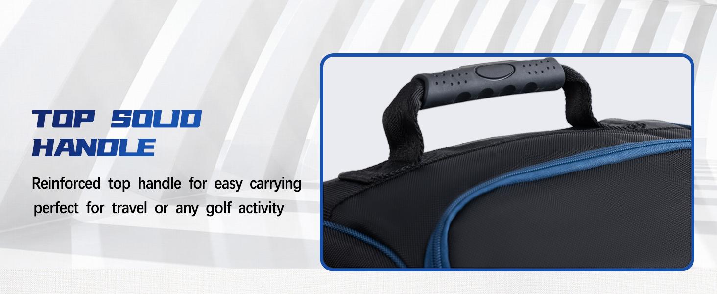 UNIHIMAL Soft-Sided Golf Travel Bag Cover with Wheels, 1680D Material with Padded Head and Leather Accents, Foldable Travel Golf Bags for Airlines