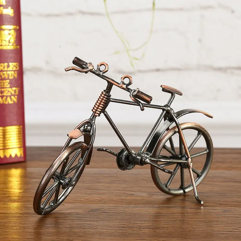 Vintage Handmade Iron Metal Ornament, Unique Art Decor for Bike and Motorcycle Enthusiasts, Halloween Christmas Gift