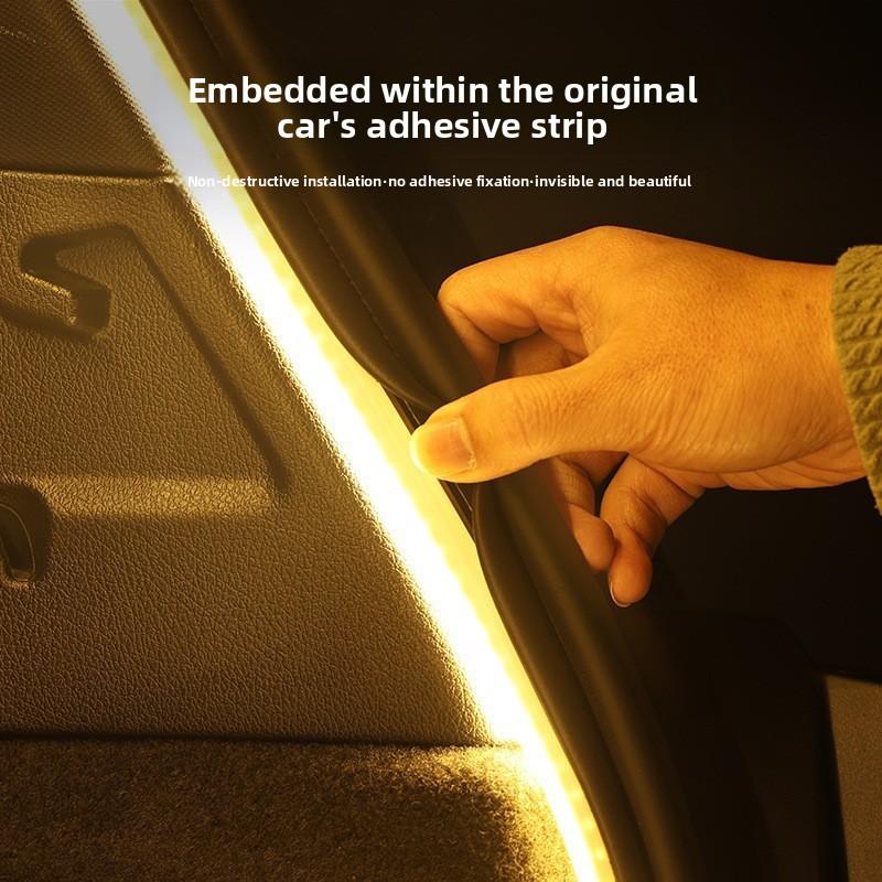High Brightness Car Trunk Lighting Atmosphere Light Interior Modification Decoration LED Wireless Auto-Sensing Trunk Light Strip