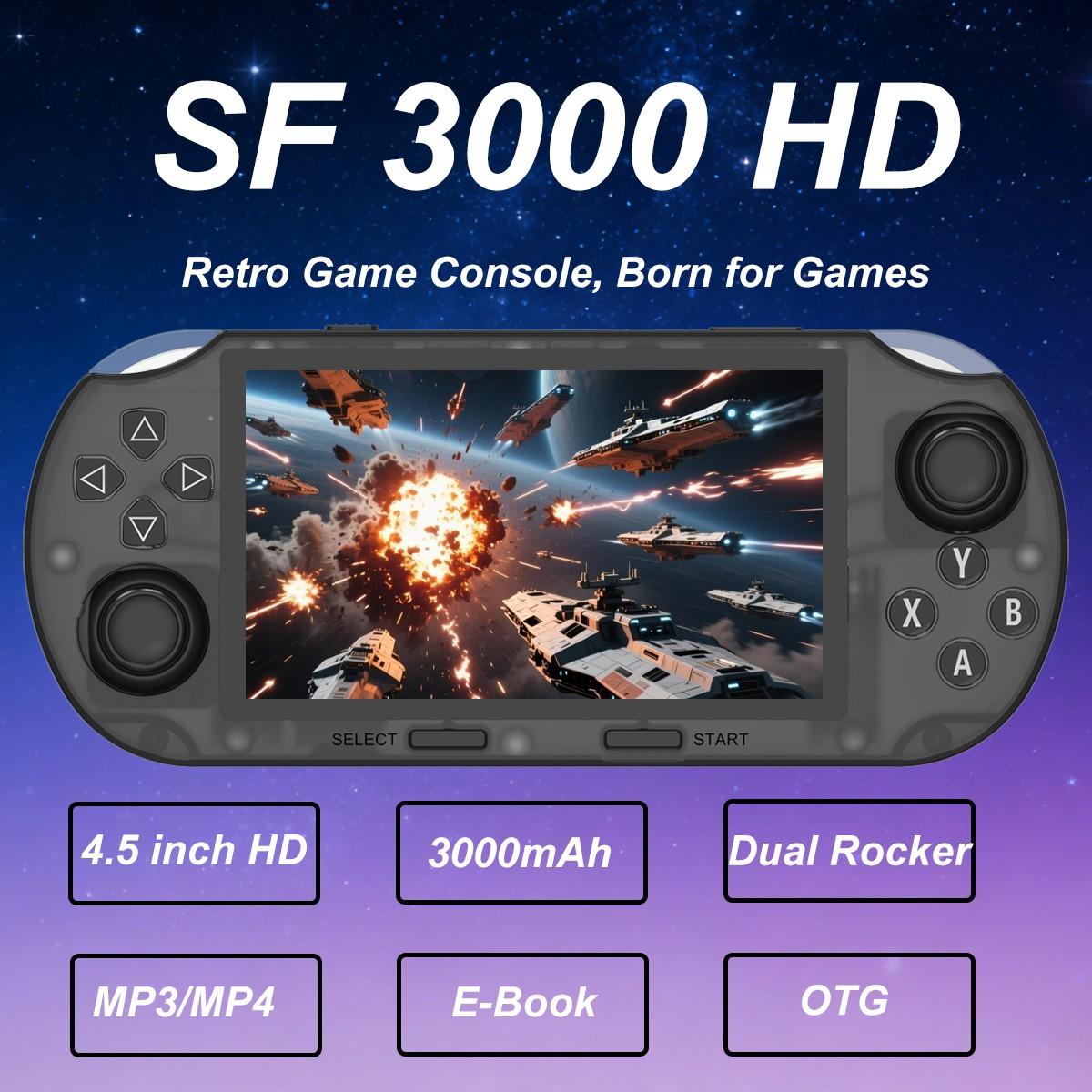 Portable Retro Game Console, Handheld Open Source Mini Gaming Host, 4.5-Inch IPS Screen, Long Battery Life, Multi-Functionality, TV Connectivity