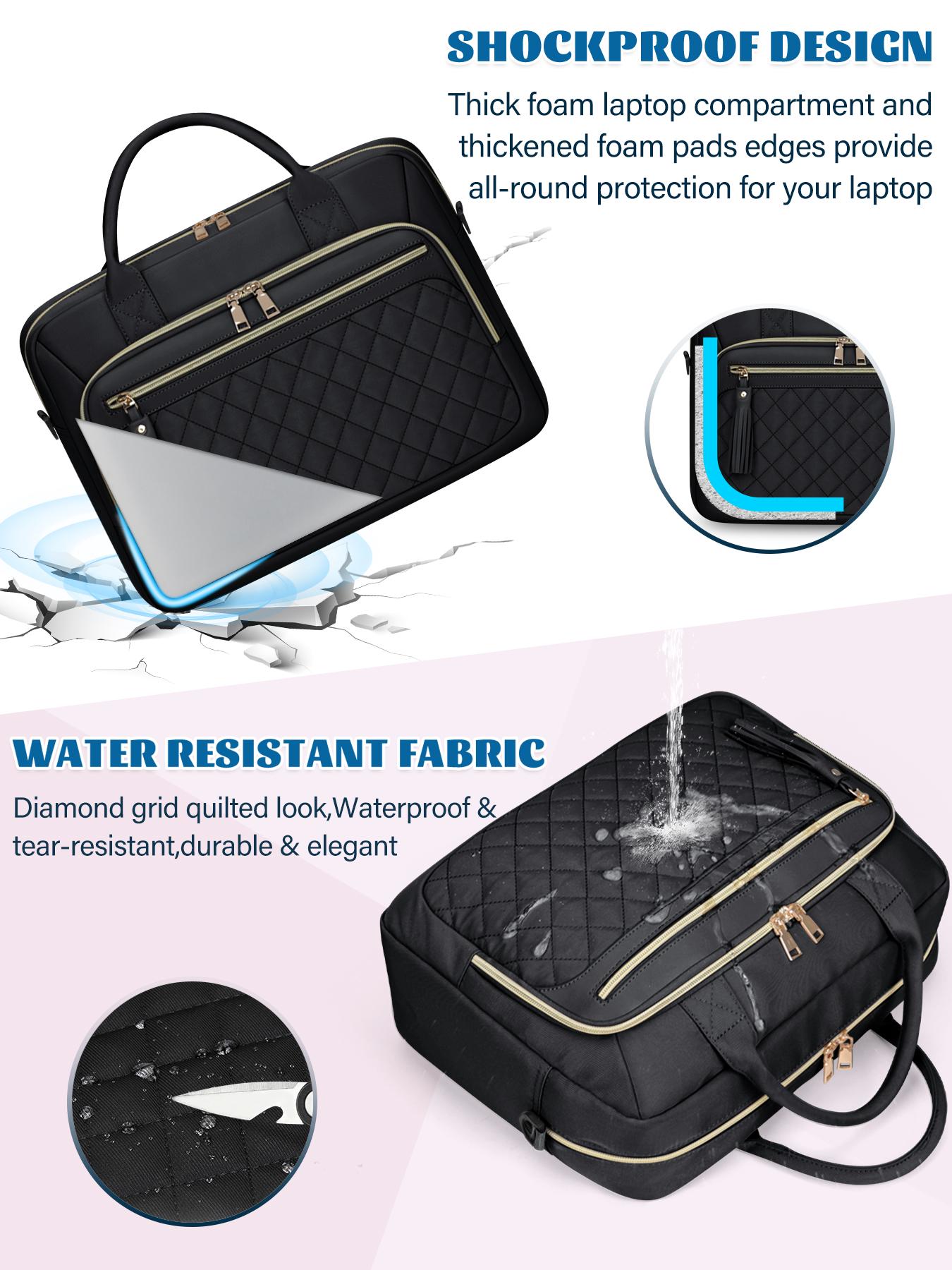 17.3 Inch Laptop Bag, Waterproof Computer   Shoulder Bag, Large Laptop Case for Work Business Office Travel College