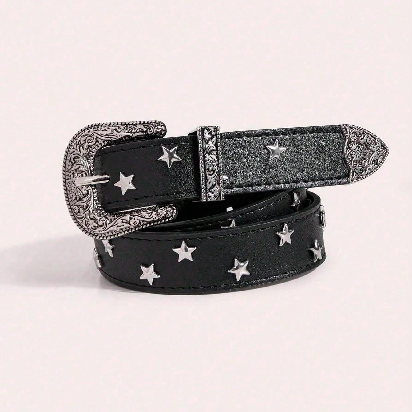 Women's Star Buckle Western Style Belt, Perfect for Summer, School Fall, Halloween, Stylish Accessory for Various Occasions