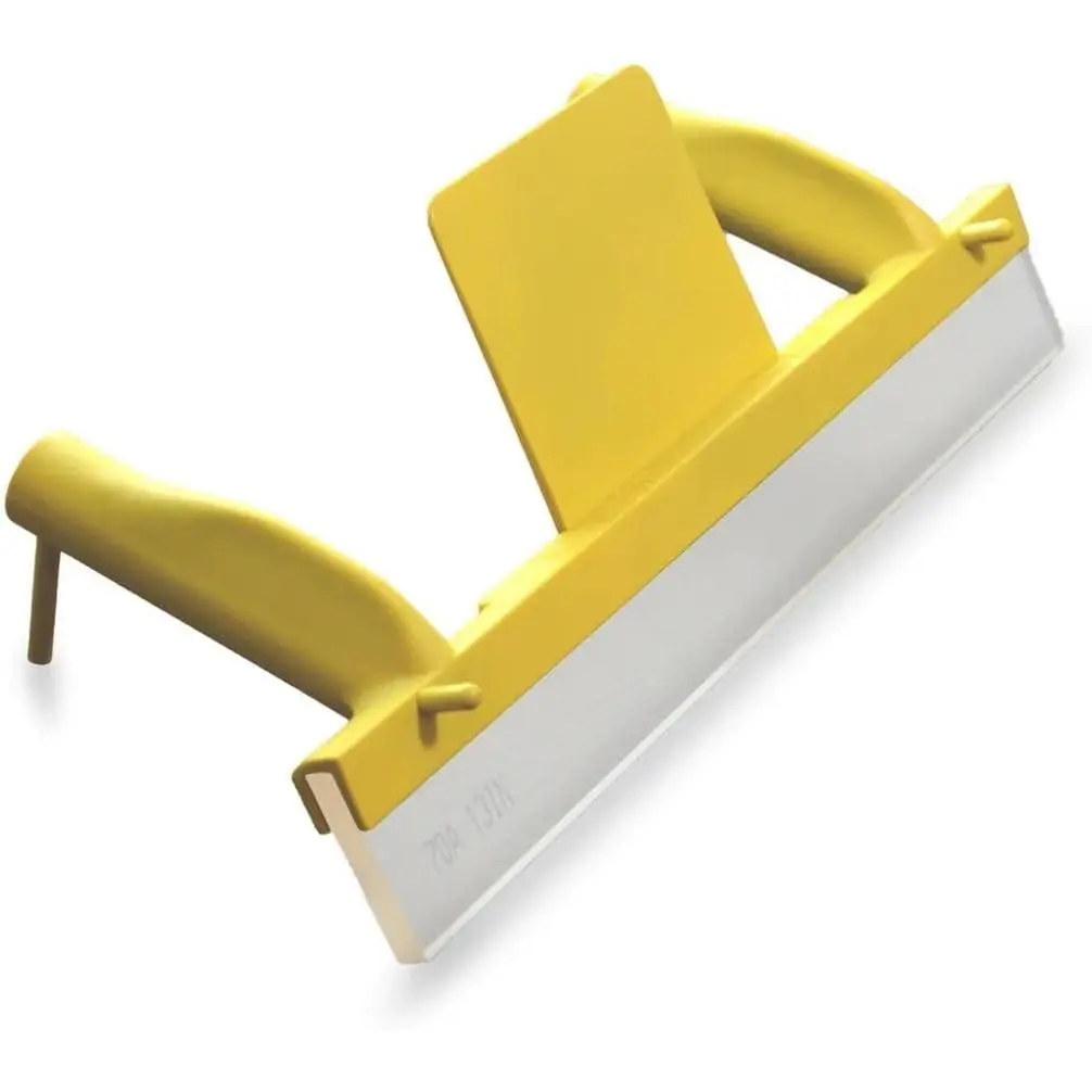 EZ Grip Squeegee for Screen Printing with 13″ 70-Durometer Blade – Ergonomic Two-Handle Design, Self-Standing Ink Guard, Tool-Free Blade Changes, Durable Solvent-Resistant Construction