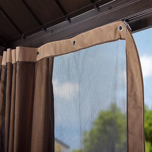 PURPLE LEAF 12' x 16' Outdoor Hardtop Gazebo For Garden | Double Roof Aluminum Frame | Bronze