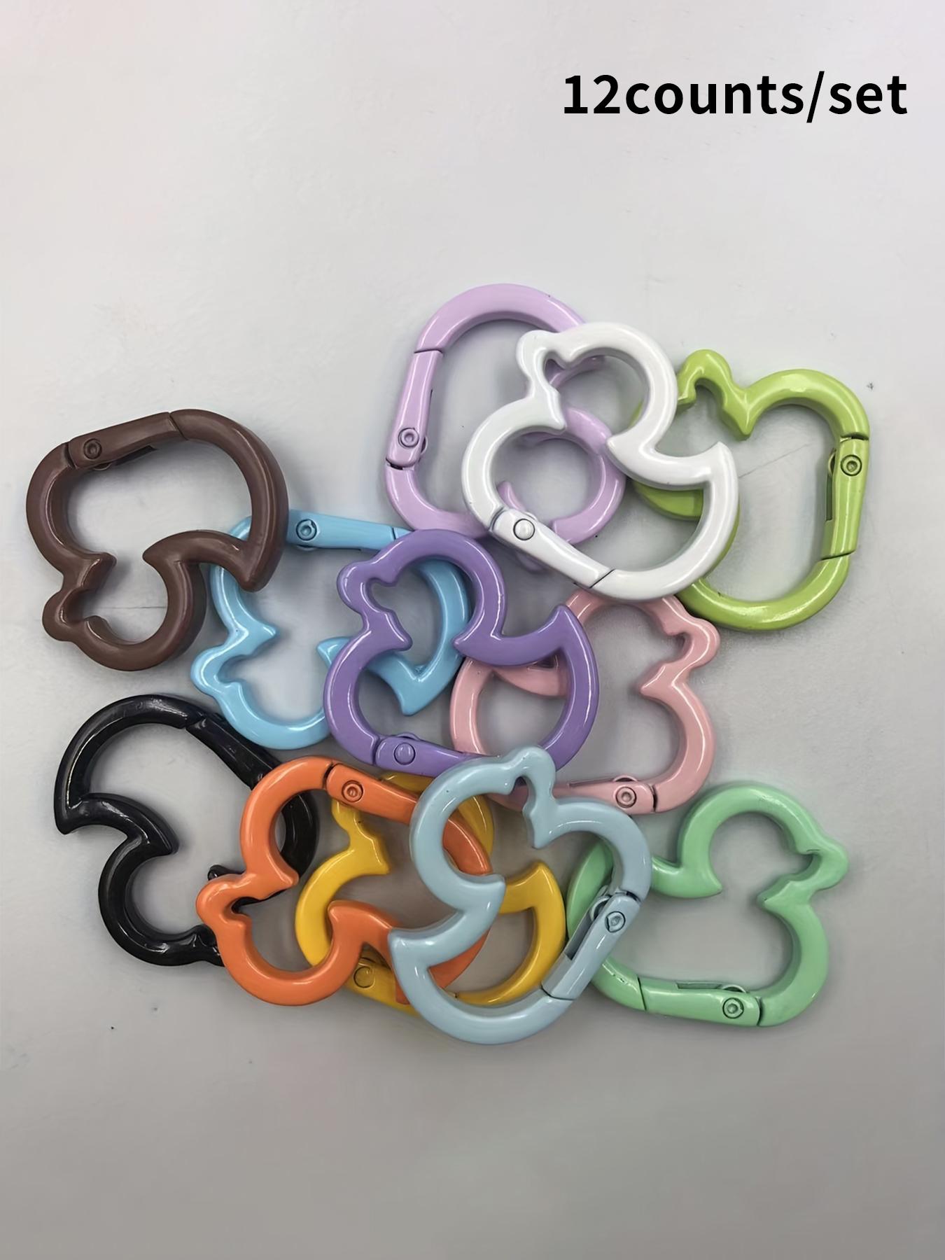 Random Color Mini Carabiner Keychain, 2025 New Style Multifunctional Keychain with Spring Hook, Fashion Accessories for Women & Men, Keychain Attachment