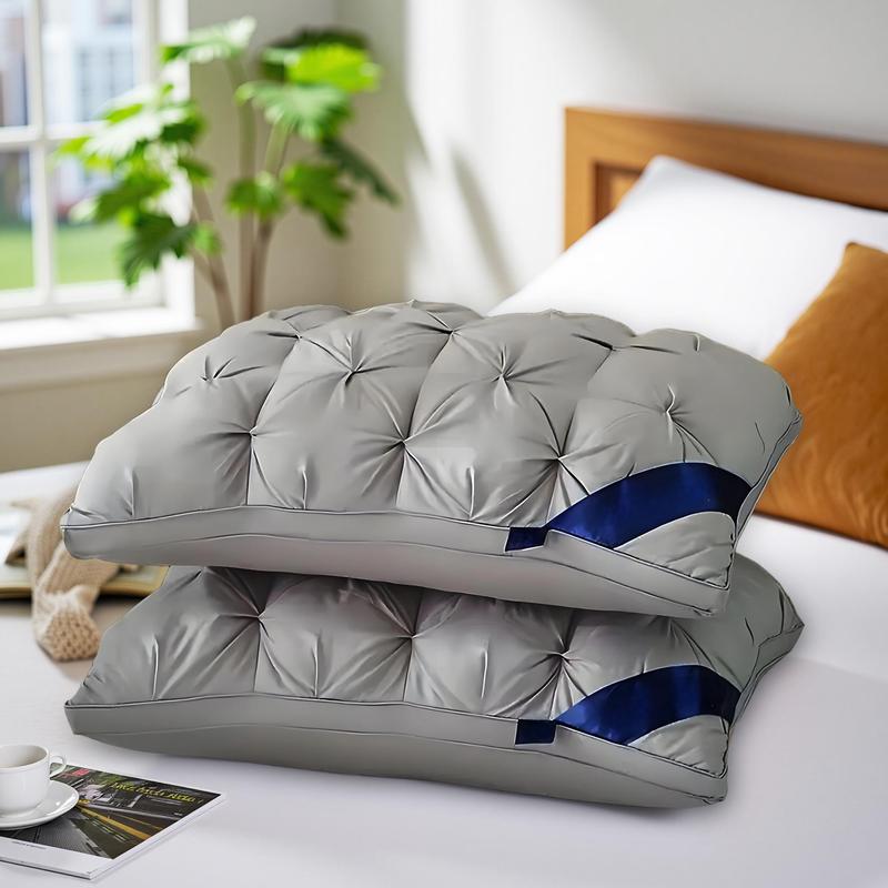 Raybee Pillows Queen Size Set of 2 - Luxury Hotel Quality Pillows for Sleeping, Bedding for Back, Stomach or Side Sleepers, Machine Washable, Comfortable for Quality Sleep - White 【Black Friday】
