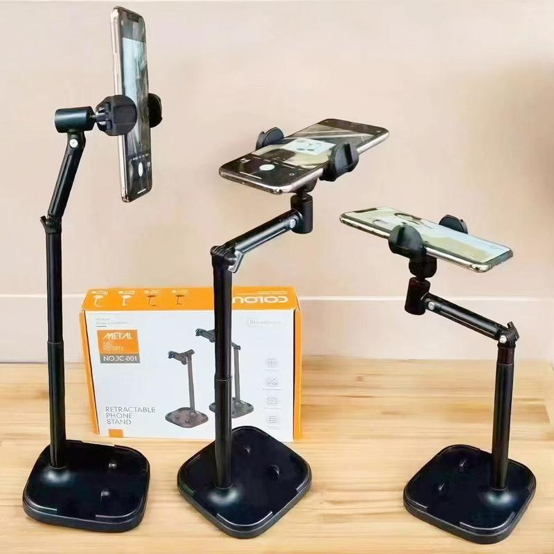 360 Rotating Desktop Phone Holder, Adjustable Live Streaming Stand, Aluminum Alloy Material, Selfie Accessories, Lazy Bracket, Tablet Stand, Stable Phone Holders