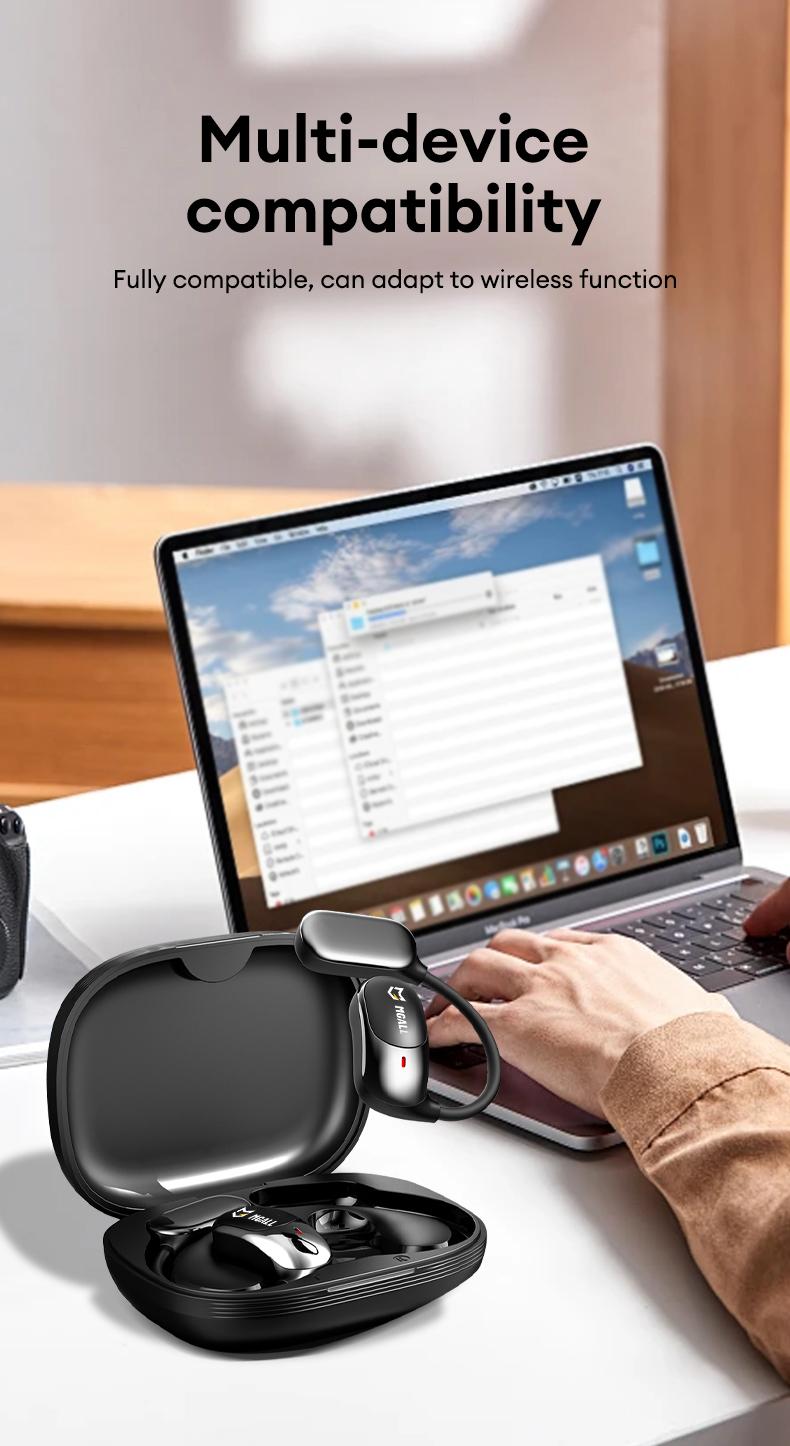 MGALL KC09 OWS Electronic Wireless Bluetooth Earbud Headset with 2025 New Bluetooth 6.0 for Faster, More Stable Connection & Lower Power Use, Comfortable & Luxurious Sound for Music & Phone Calls