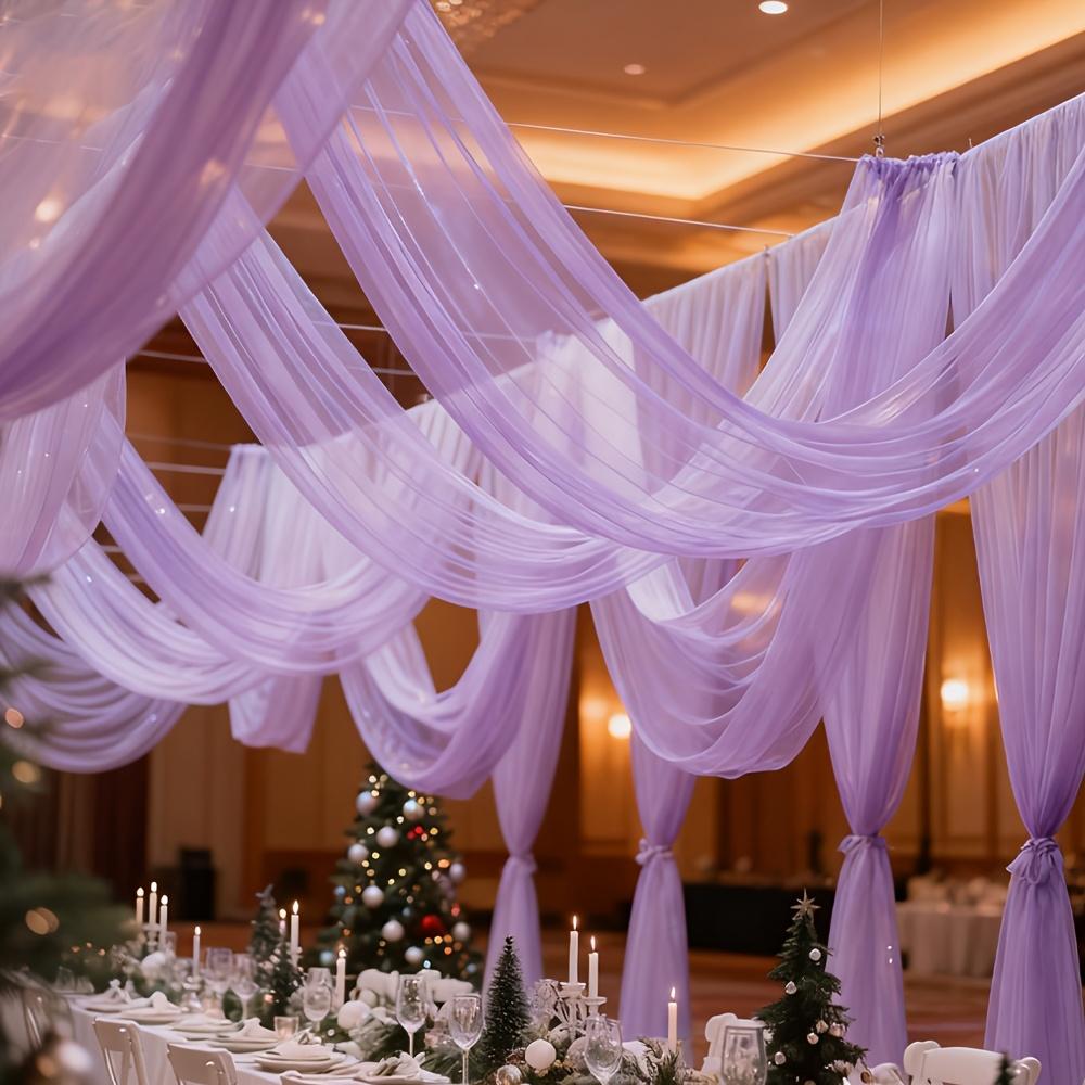 One piece of romantic tulle embellishment fabric, specially designed for grand weddings, with a soft and romantic texture. Suitable for wedding arch decorations, ceremony backdrops, banquet decorations, tent embellishments, etc.
