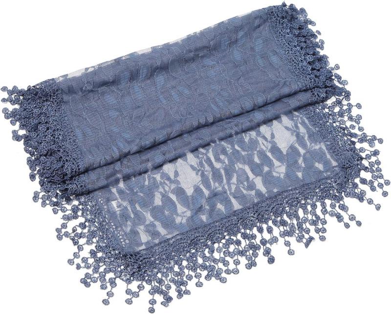 Lightweight Lace Fringe Scarf Shawl, Soft Leaf Lace Bridal Veil Wrap for Women, Multi-Use Hijab/Head Wrap for Weddings & Proms