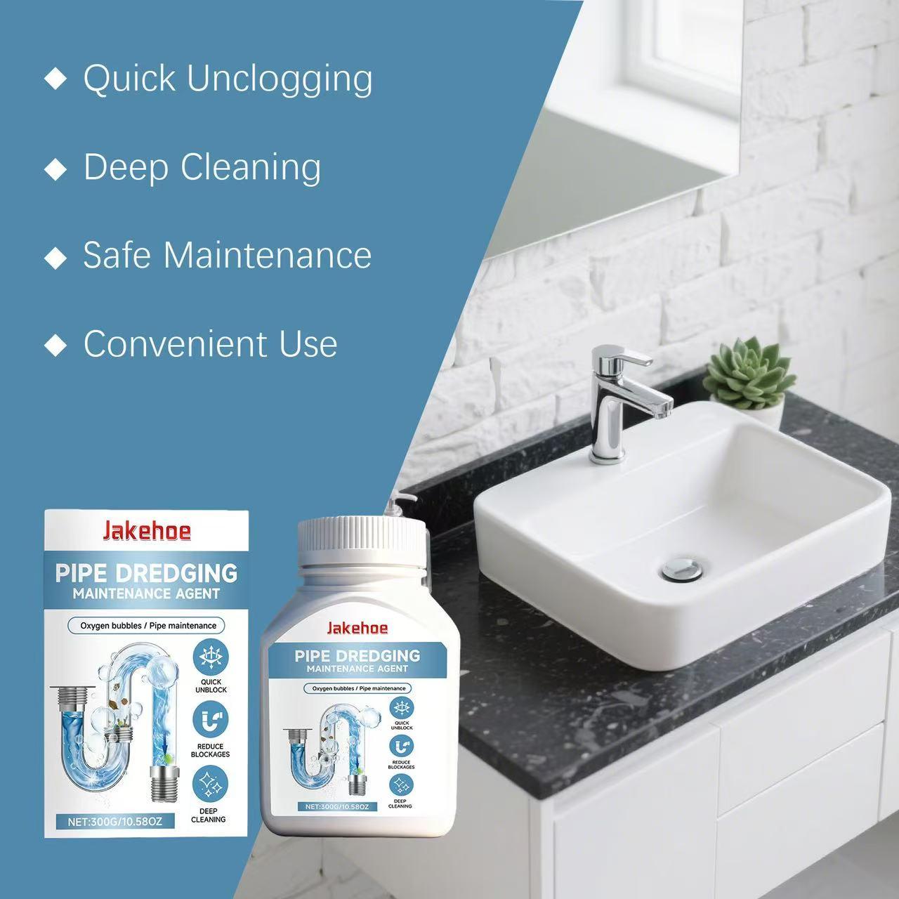 Drain Cleaner Kitchen Grease Bathroom Hair Clog Protection Odor Removal Household Cleaning Agent, Effective Pipeline Care Solution