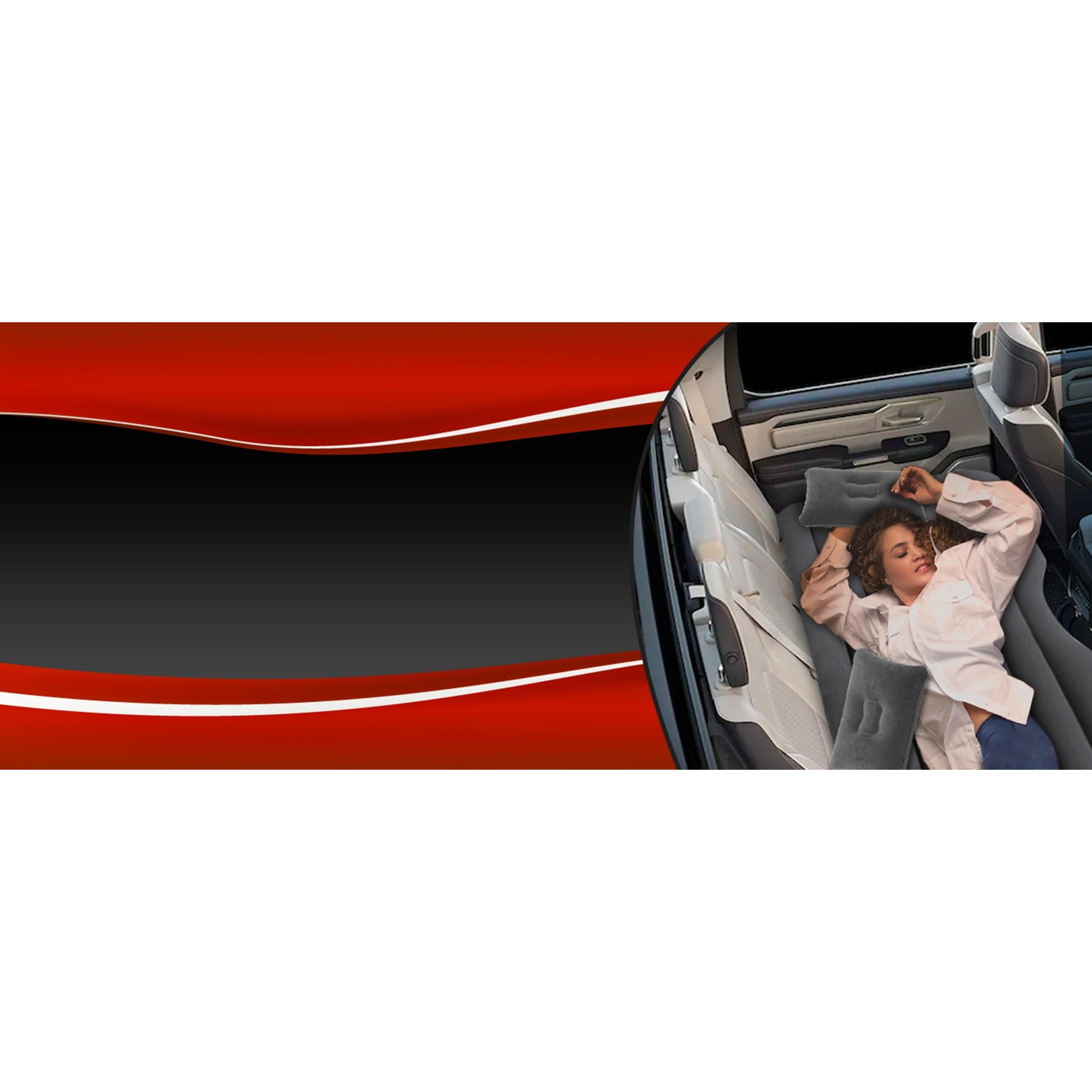 Zento Deals Truck and Car Air Mattress Backseat Bed - Premium Quality Portable Car Inflatable Mattress with 2 Pillows Universal fit (1 Pack)
