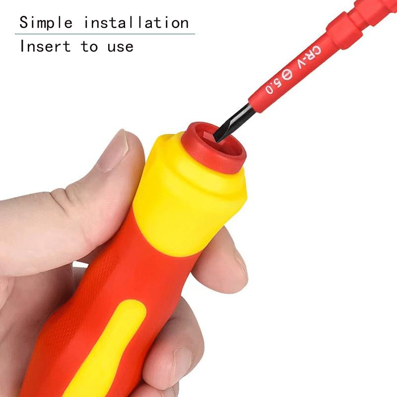 8 Piece Screwdriver Tool Set, Multi-Functional Home Furniture Repair Kit, Cr-V Interchangeable DIY Tools, Replaceable Screwdriver Bits, Precision Screwdriver, Easy Storage