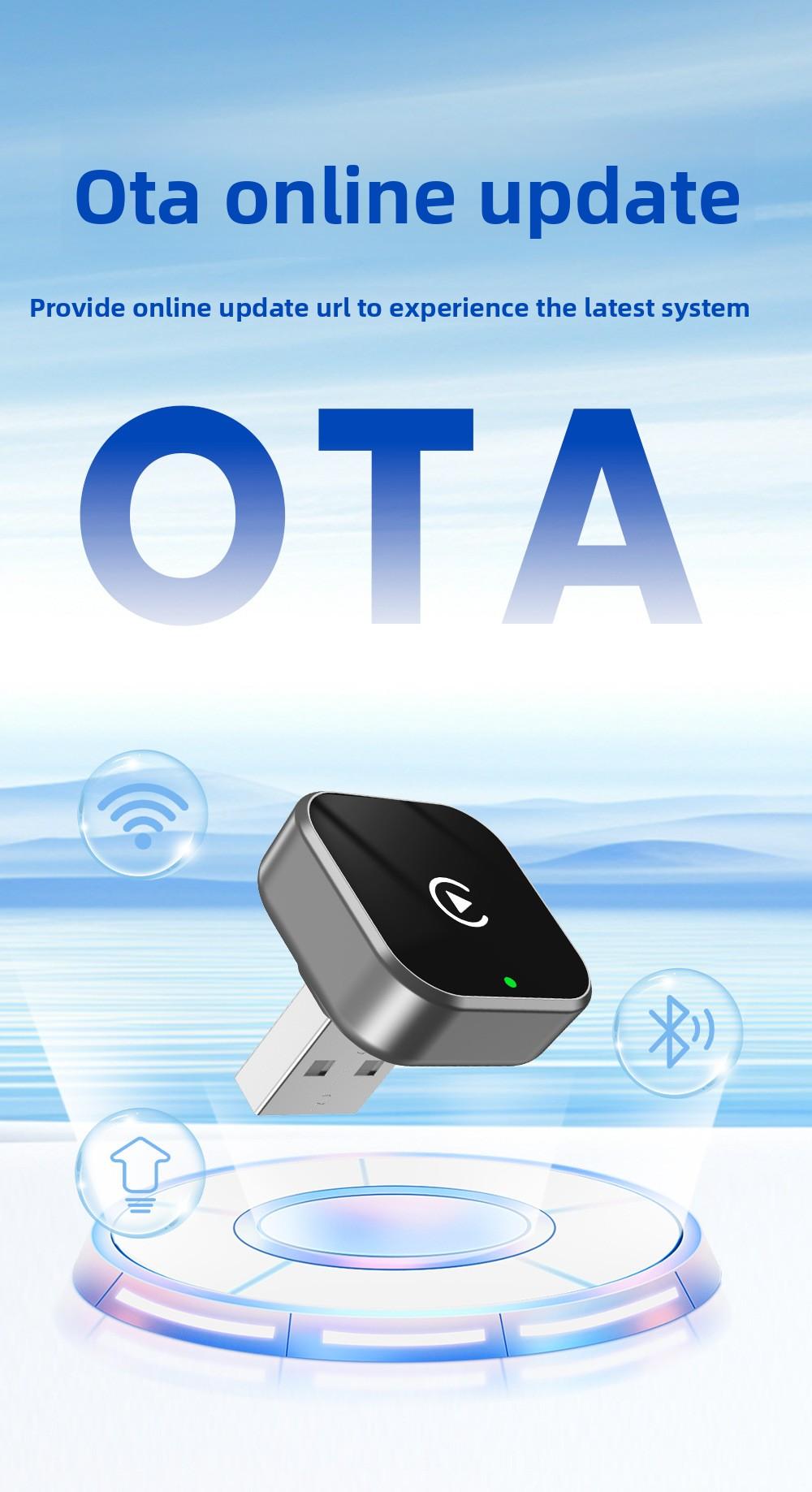 2in1 Wireless CarPlay & Android Auto Adapter, 5GHz Plug & Play Wired to Wireless Car Converter