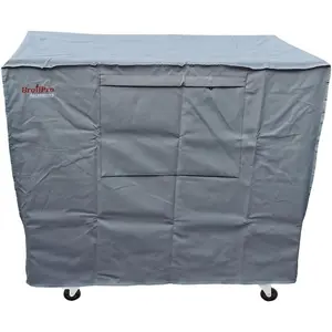 Waterproof 80 Qt Rolling Cooler Cart Cover Fits Most Patio Ice Chest Party Cooler Upto 34L x 20W x 32H inch-Grey