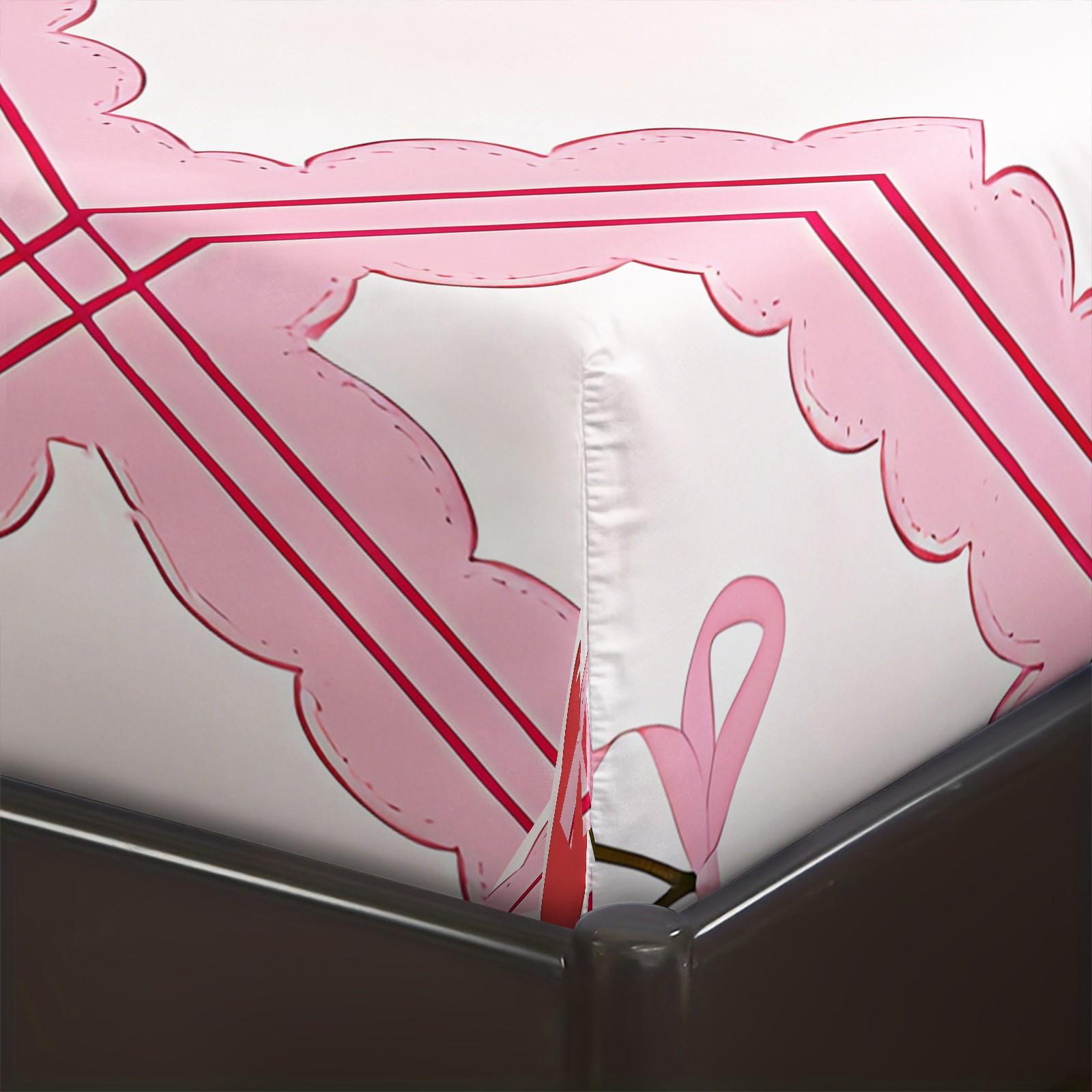 Sweet and lovely cherry-print fitted sheet set,Includes 1 Fitted Sheet & 2 Pillowcases without Filler,Fresh and adorable design,Comfortable and soft,Multiple styles available, perfect for stylish bedroom decor.