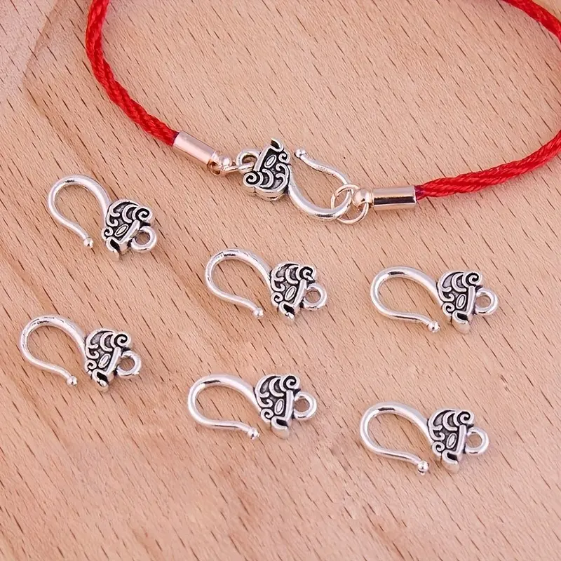 56pcs Retro Cloud S-shaped Buckle, Alloy Ancient Silvery Necklace End Jewelry Buckle, DIY Handmade Accessories, Suitable for Necklaces and Bracelets.