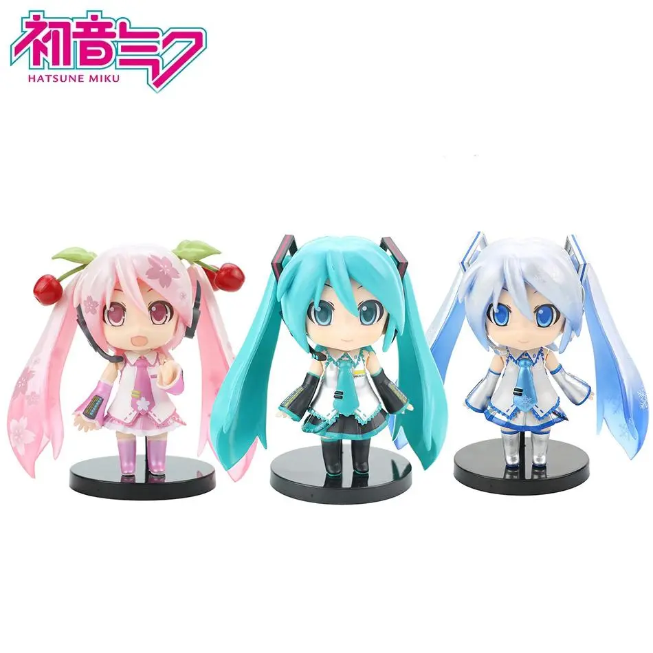 2026 hot item The New Hatsune Miku Figure Mini Character Ornaments Kawai Pink Green Hatsune Home desk Decoration Adult Toy Popular toys