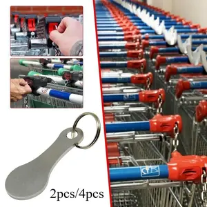 Keychain Metal Aluminum Alloy Shopping Cart Coin Keyring Accessories Coin Clip Keyring Unlock cart
