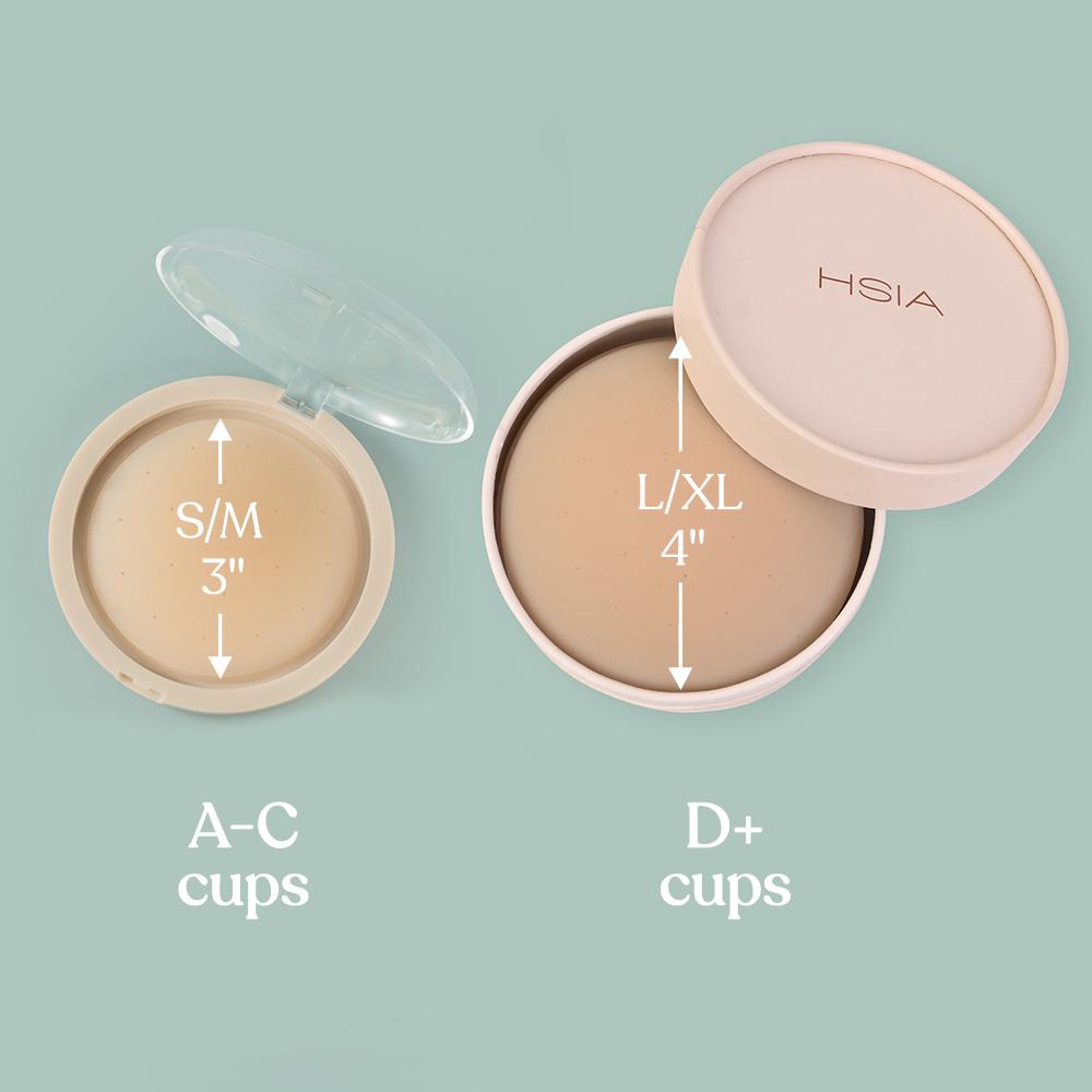 HSIA Breathable Non-Adhesive Reusable Washable Invisible Seamless Silicone Nipple Pasties Breasts Covers