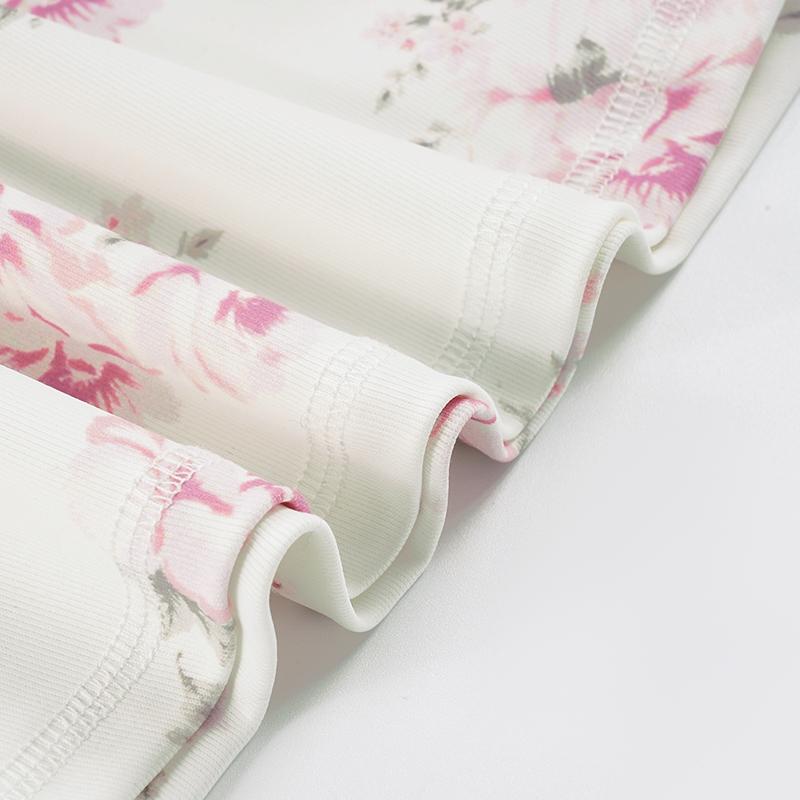 French Elegance Bow Blouse, Loose A-Line V-Neck Crossed Babydoll Top, Cute Floral Shirt for Spring & Fall, Casual Versatile