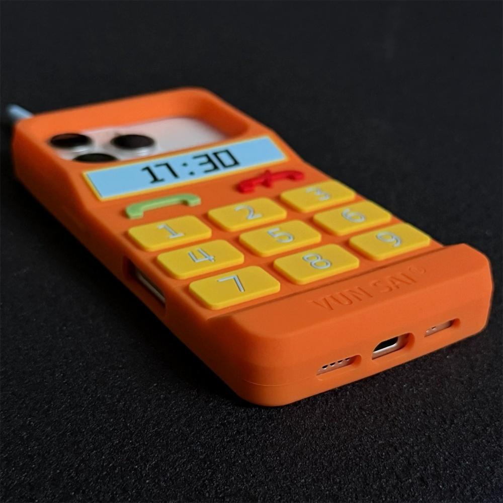 [Broad] ins orange big brother soft silicone three-dimensional application iPhone17promax mobile phone case Cover Apple 16 all-inclusive anti-drop 1543 spoof strange fun toys 15plus gifts
