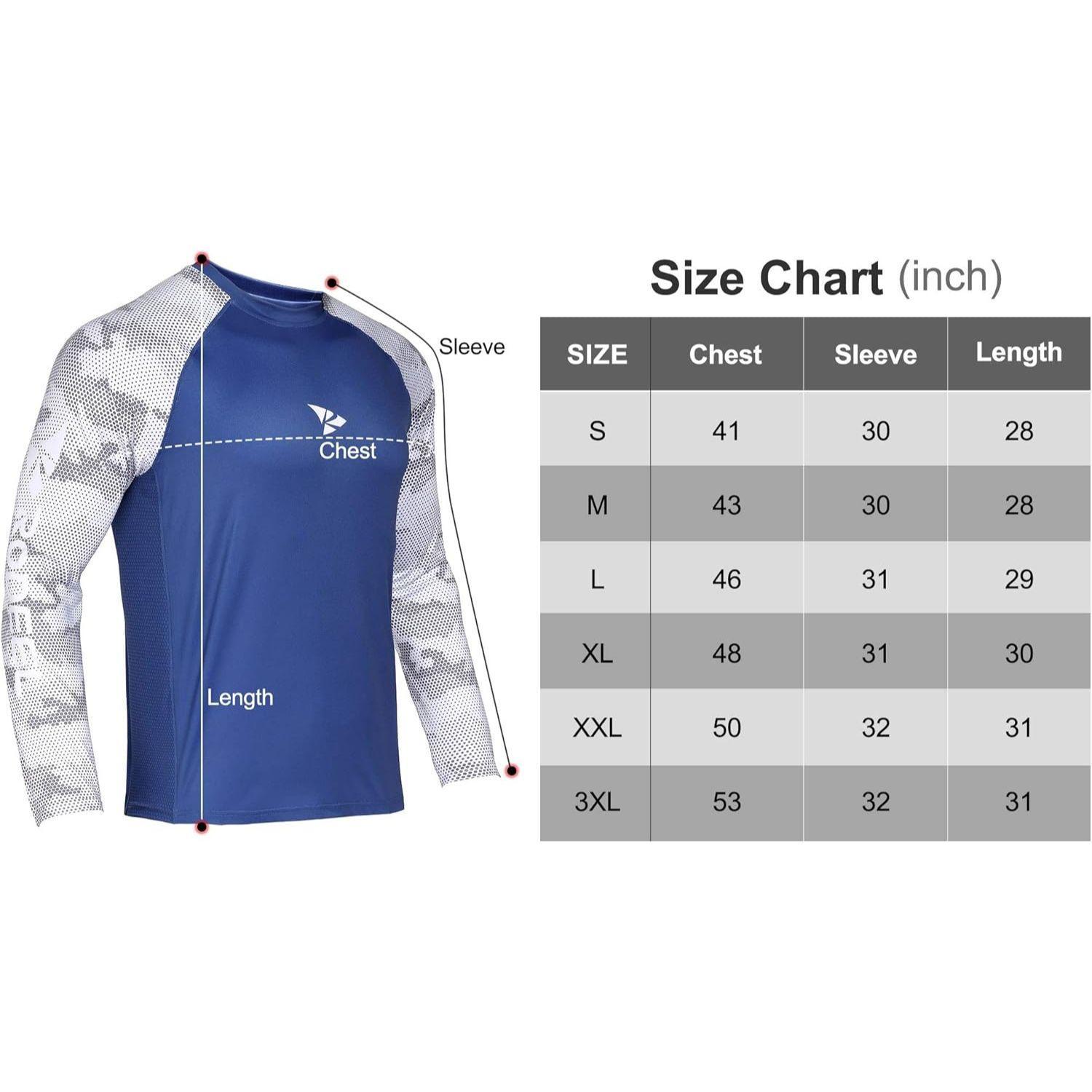 【RODEEL】902 Long Sleeve Shirts Men UPF 50+ Sun UV Protection Lightweight Quick Dry Moisture Wicking Breathable Cooling Athletic Activewear for Outdoor Sports Gym Workout Hiking Camping Running Fishing Boating Construction Landscaping, Holiday Gift