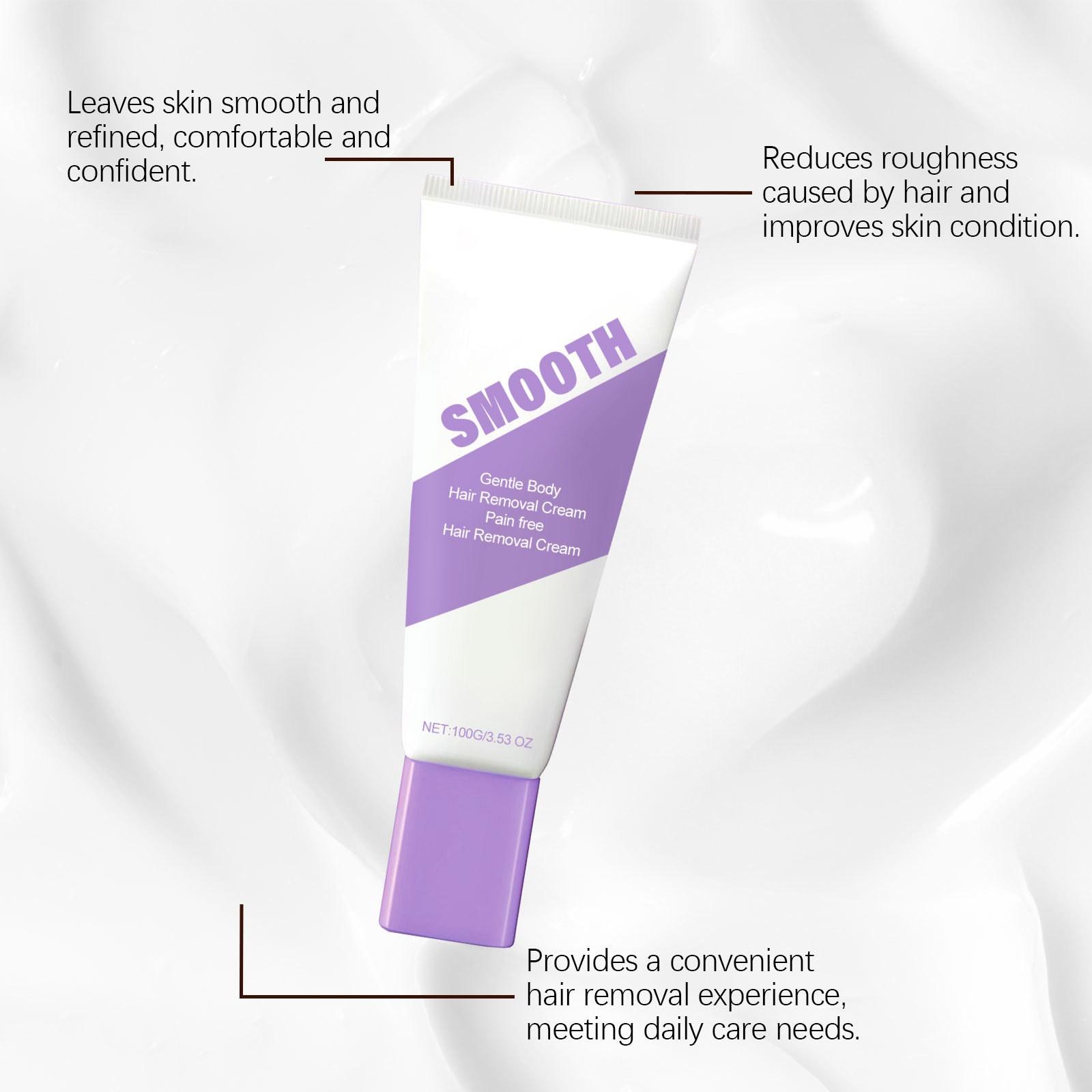 Painless Full Body Hair Removal Kit, Gentle Cleansing and Moisturizing, Fast Hair Removal, Aloe and Hyaluronic Acid, Unisex, Mild Scent