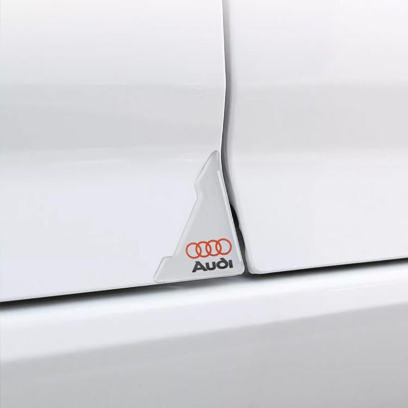 4 PCS Car Badges Universal Transparent Silicone Car Door Corner Anti-Collision Protection Anti-Scratch Sticker Door Protection Decoration and Anti-Damage Anti-Scratch Car Accessories Suitable for Audi Sline A3 A4 B5 B6 B7 B8 8P B9 8V 8L A6 C7 C6 A1 A5 A7