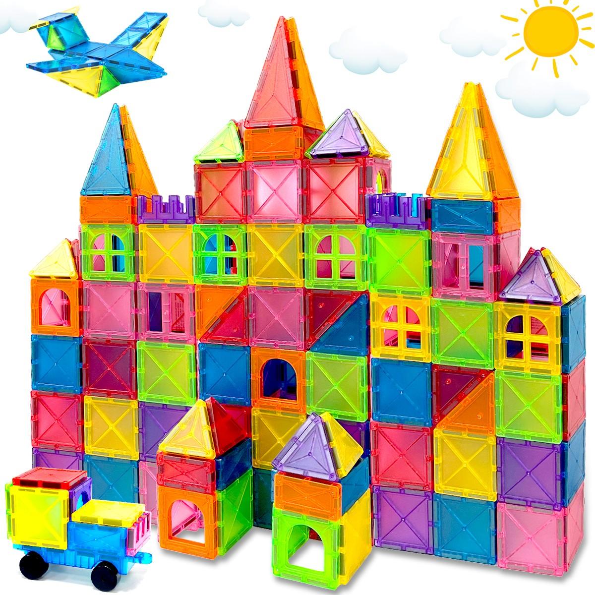 Magnetic Blocks 3D Magnet Building Blocks Set, Stem Educational Toys, Stacking & Puzzle Playset, Ideal Birthday Gift for 3+ Years Old