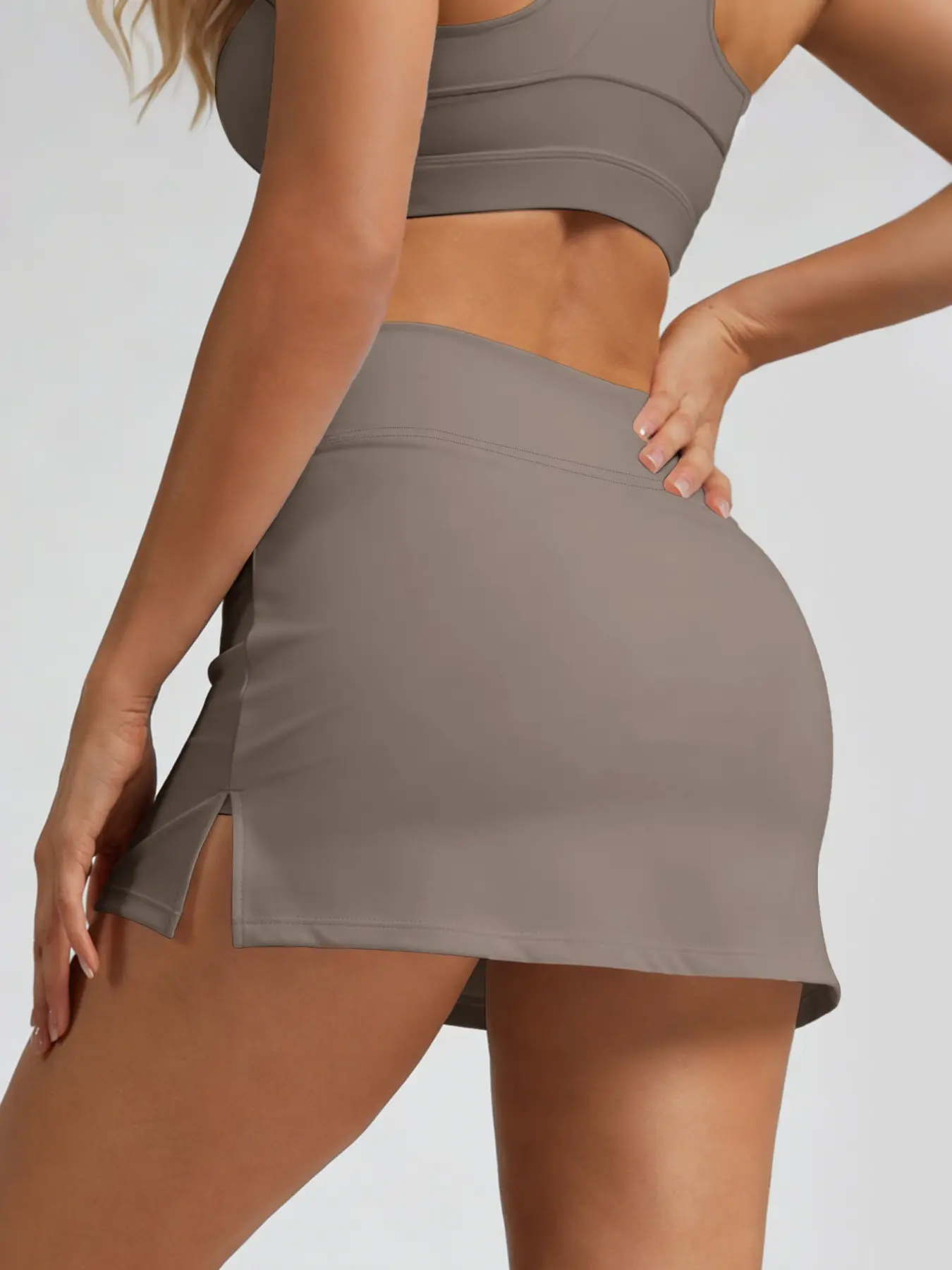 Deep Summer Women's Sport Skirt, Two-In-One Skort, High Waist Slim Fit, Anti-Exposure, Ideal for Gym, Running, Tennis