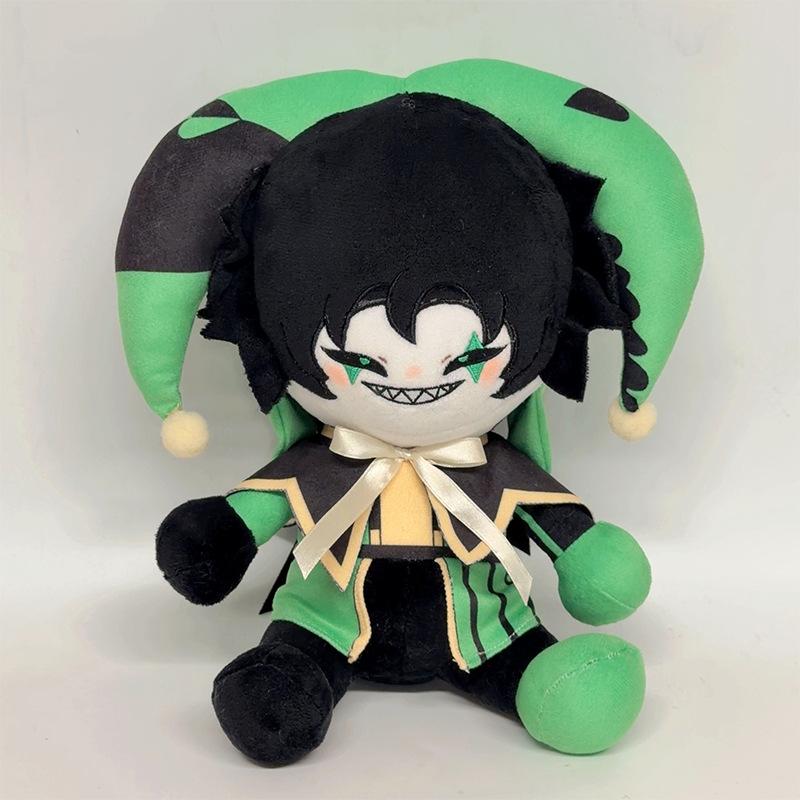 Pierrot Harlequin The Freak Circus Plush Toys Peluche Doll Green Black Soft Stuffed Toy Collectible Gift For Anime Game Fans