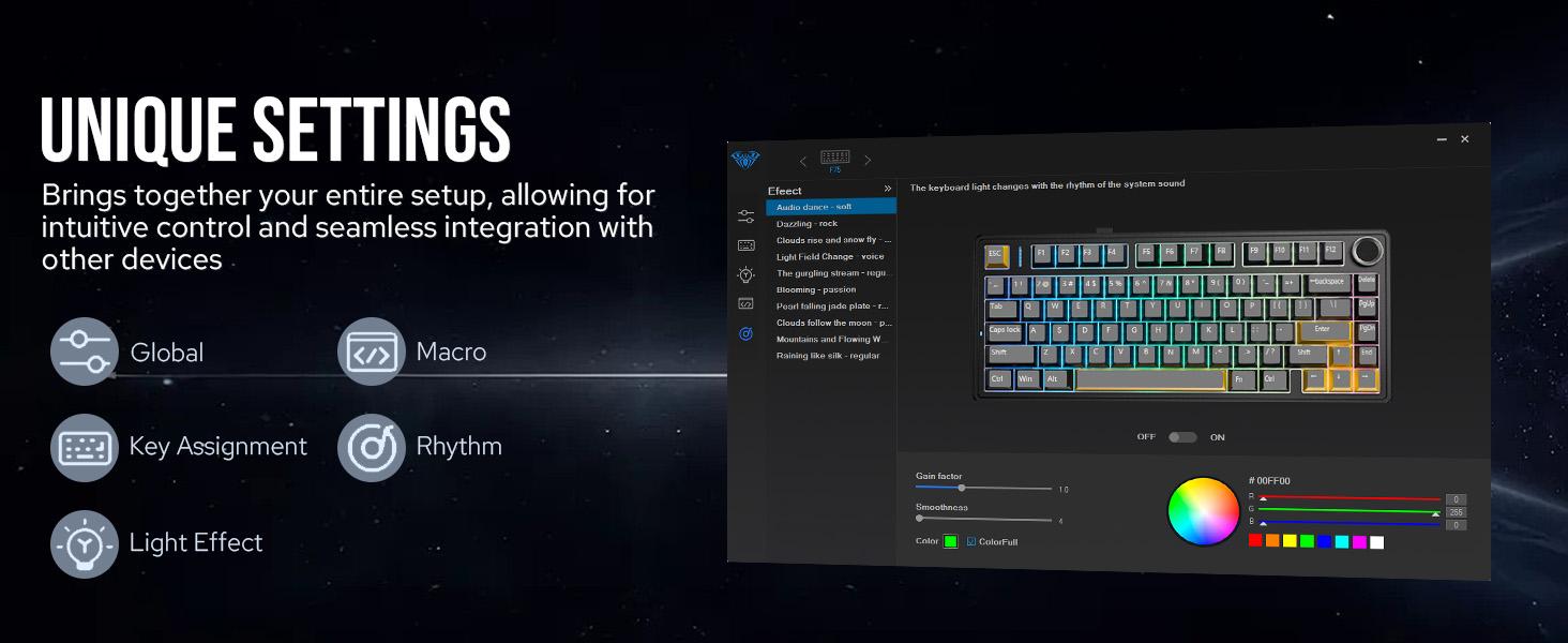 【Flash sale】Aula F75 Gasket Mechanical Keyboard, 75% Wireless Hot Swappable Gaming Keyboard with Five-Layer Padding&Knob, Bluetooth/2.4GHz/USB-C, RGB