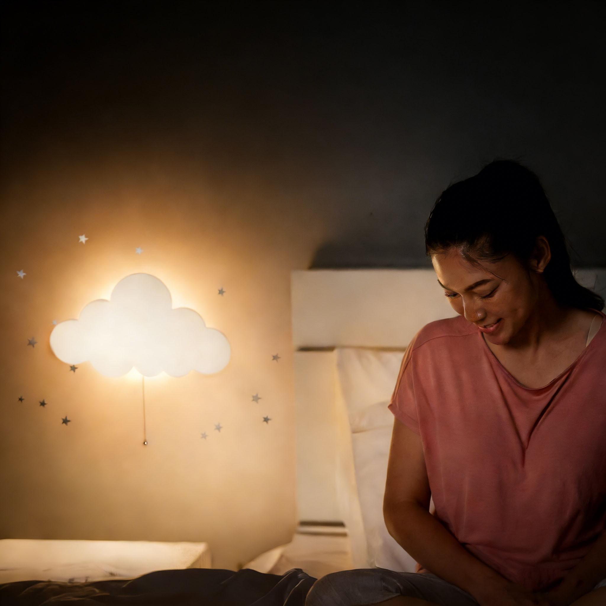 Battery Powered Floating Wall Light, Star Moon Butterfly Cloud Options, Upward Ceiling Night Lamp, Adhesive Cloud Ceiling Fixture, Clouds Light