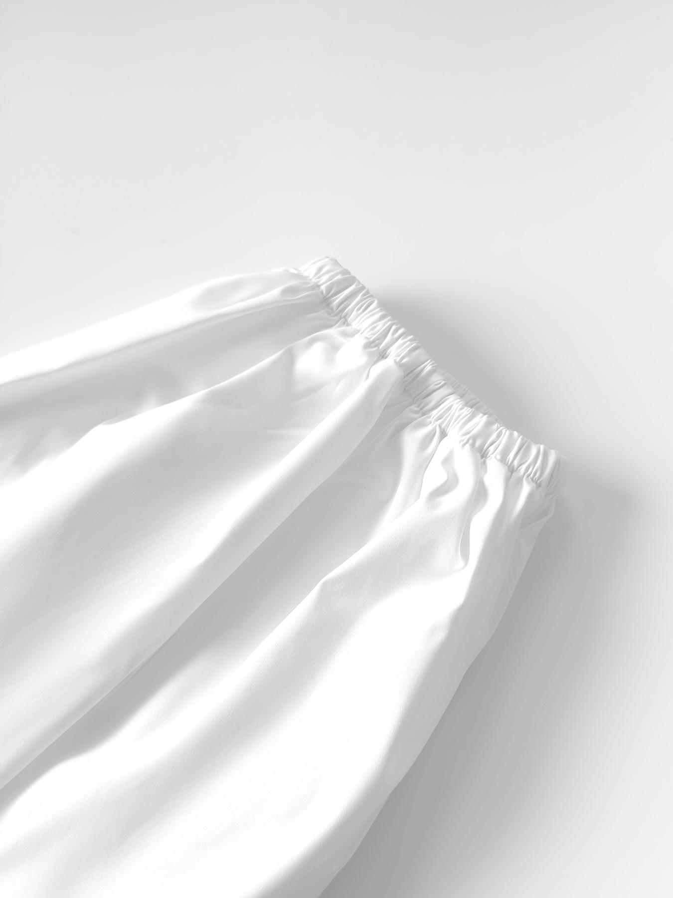 White Elastic High Waist Wide Leg Pants Women Loose Fit Bubble Hem Trousers Casual Streetwear Summer Going Out Bottom Elegant Chic Flowy Balloon Pants Fashion Casual Minimalist Pants Casual Fashion Bottoms Flowing Trousers