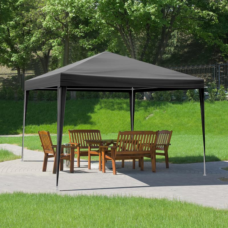 10'x10' Gazebo Waterproof Outdoor Canopy Patio Tent Party Tent for Wedding BBQ Cater, Black