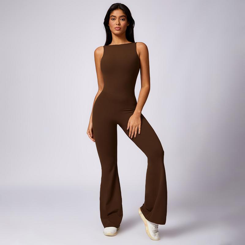 MASKERT Women's Sleeveless Sports Jumpsuit Tummy Control Butt Lifting Activewear for Yoga & Workout