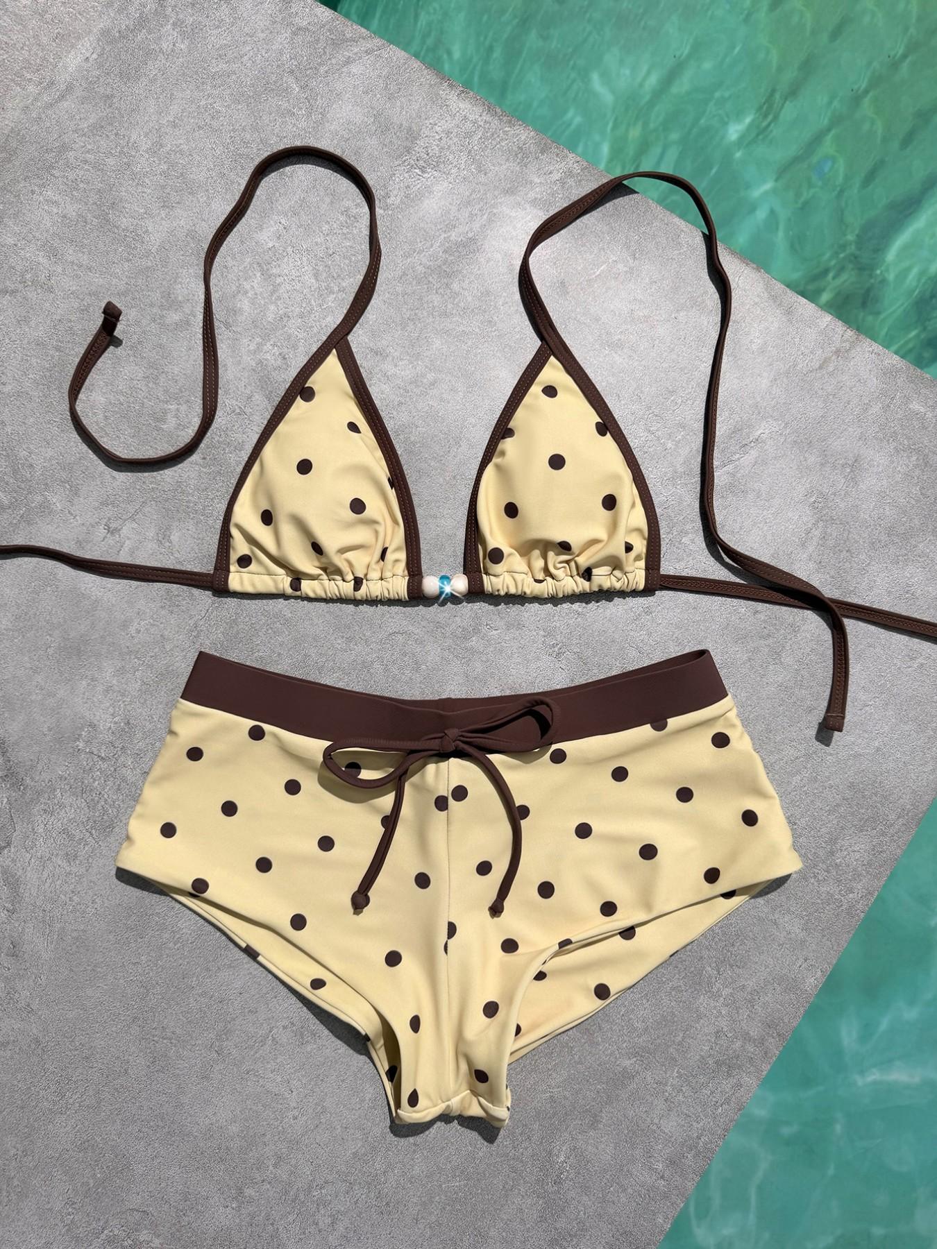 Women's Swimsuit bikini,retro yellow polkat Print vintage colour block swimsuit pants summer sets for/Going Out Outfits/Birthday Outfit/Casual/Y2k/2000s/Y2k Clothes /Classy/Old Money/Streetwear/Vacation Outfits/girls beachwear Women's Swimsuit bikini,retro yellow polkat Print vintage colour block swimsuit pants summer sets for/Going Out Outfits/Birthday Outfit/Casual/Y2k/2000s/Y2k Clothes /Classy/Old Money/Streetwear/Vacation Outfits/girls beachwear
