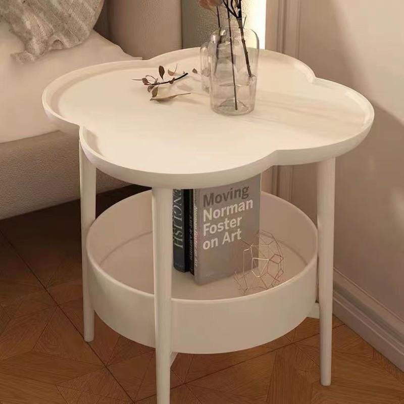 Creative Small Coffee Table for Home, Modern Minimalist Bedside Table with Storage, Mobile Nightstand for Living Room and Bedroom