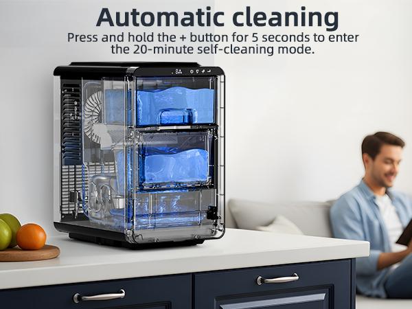 Antarctic Star Crescent Ice Maker,Countertop Ice Maker with Portable Crescent Ice,27 Lbs/24H,16Pcs in 15Mins,Self-Cleaning,for Home/Kitchen/Office/Party